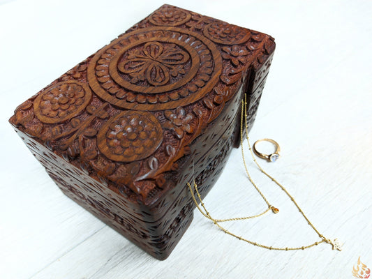 Wooden Jewellery Box With Secret Shelf - Easterninspiration