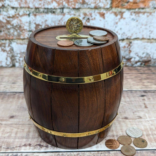 Barrel Large Money Box With slot at the bottom for Easy Access - Easterninspiration