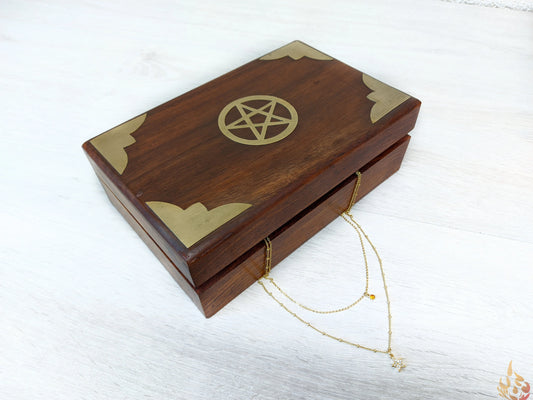 Pentagram Inlaid Altar Jewellery Box - Easterninspiration