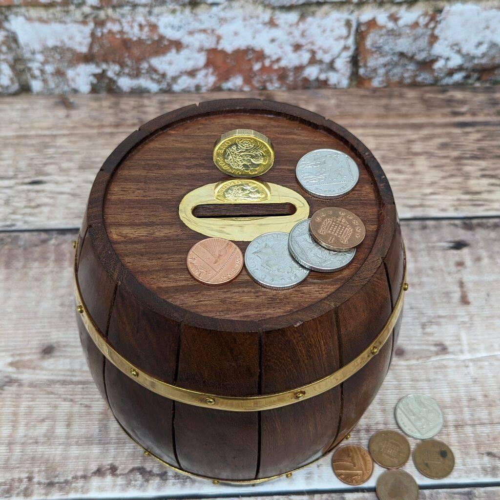 Barrel Large Money Box With slot at the bottom for Easy Access - Easterninspiration