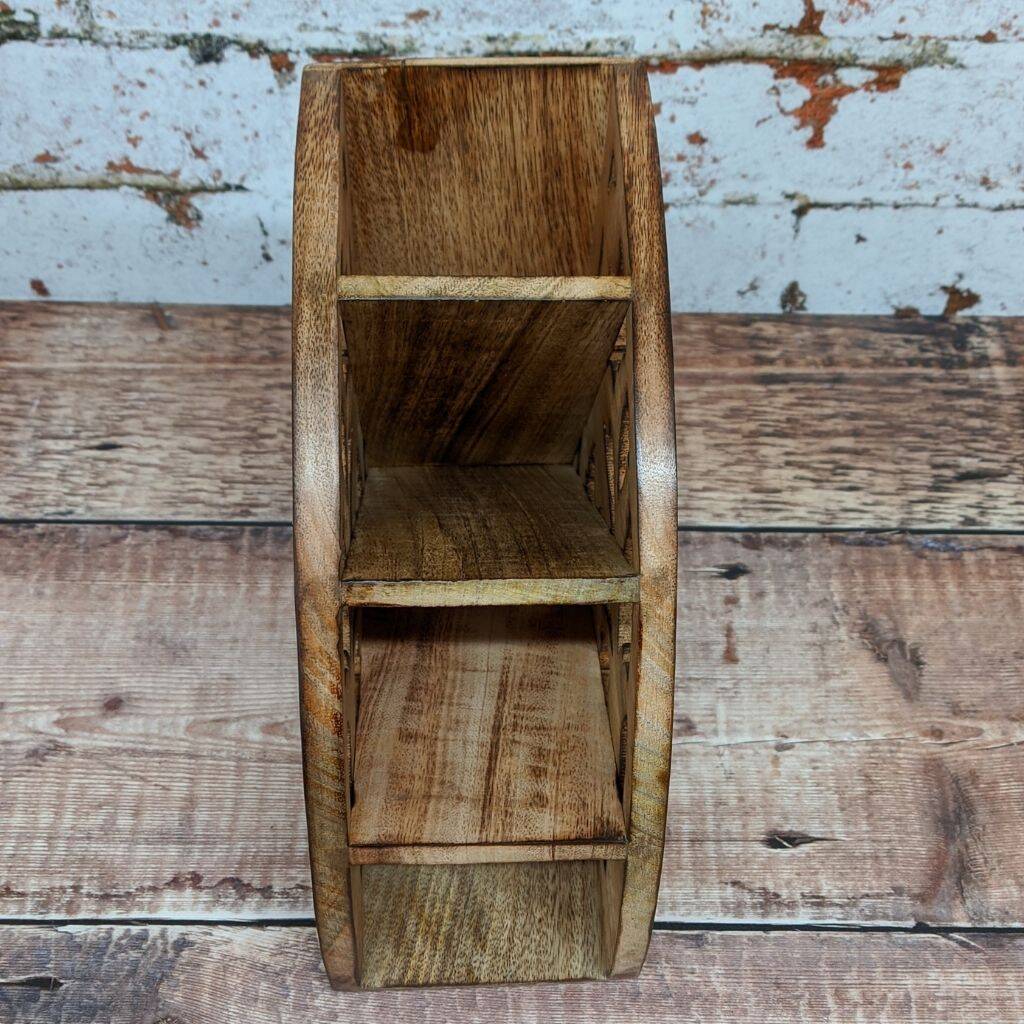 Light Rustic Mango cured fan shaped Remote control stand