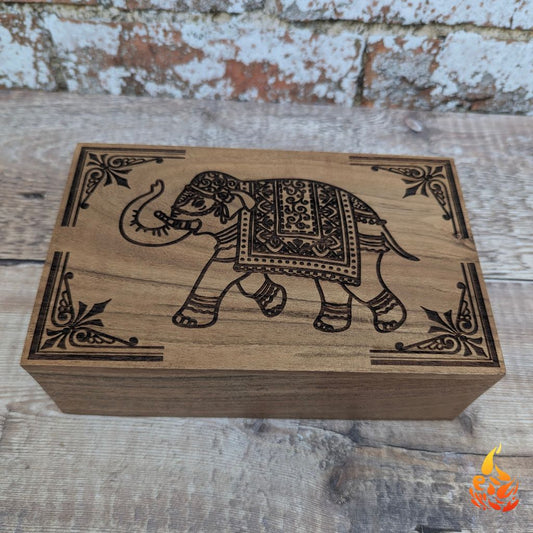 Rustic Wooden Elephant Box - Easterninspiration