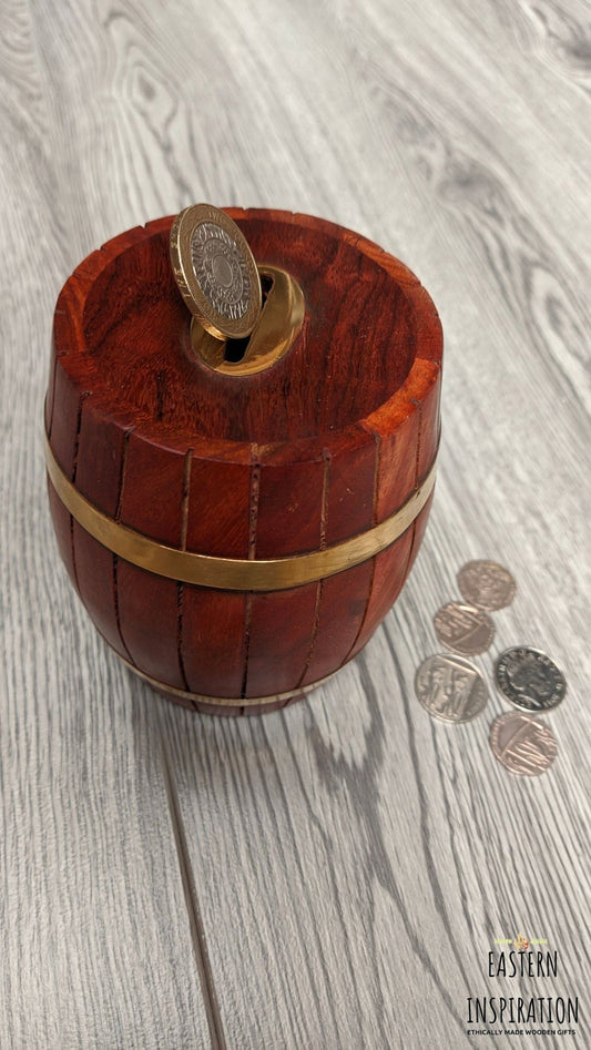 Handmade Barrel Piggy Bank for Kids And Adults - Easterninspiration