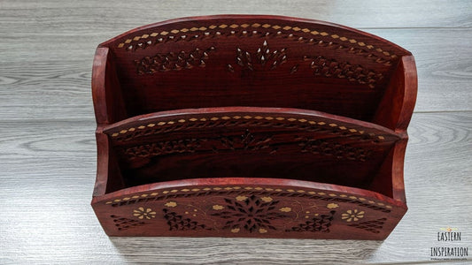 Small Letter Rack With Intricate Jali Carving - Easterninspiration