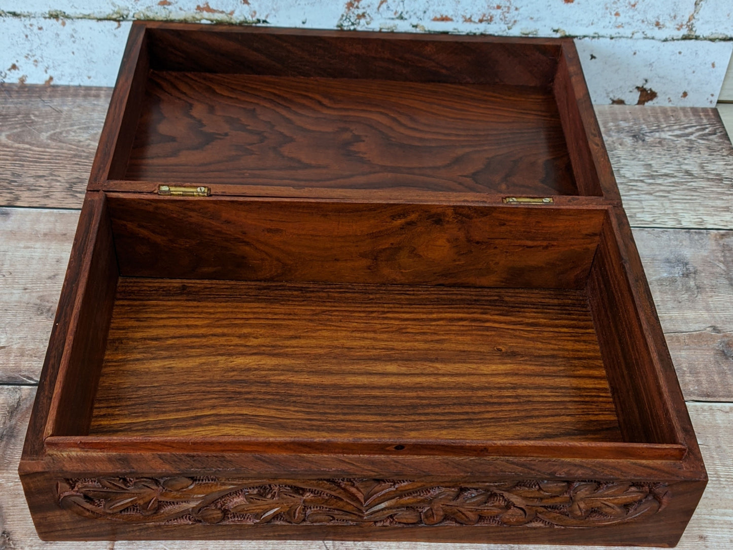 Oak Leaf Carved Box Boho Decor Boho Gifts - Easterninspiration
