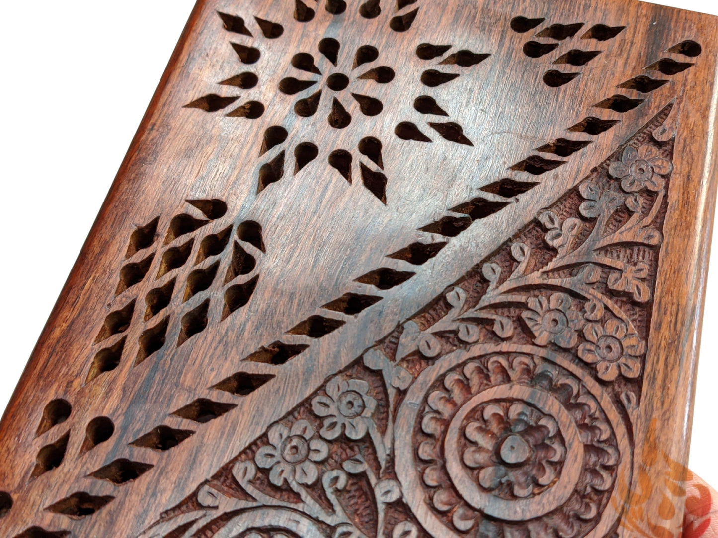 Wooden Box/Christmas Eve Box/ floral gift box/ box/ large keepsake box/ mums jewellery box/ boho chic design/flower box/large inlaid - Easterninspiration