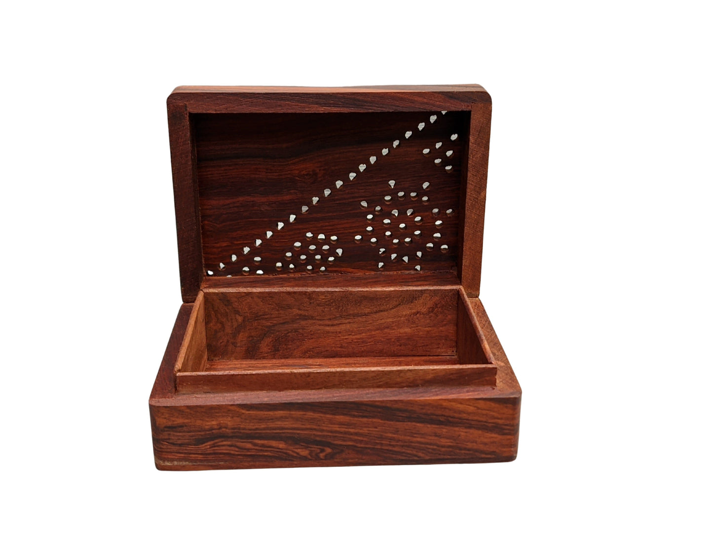 Wooden Box/Christmas Eve Box/ floral gift box/ box/ large keepsake box/ mums jewellery box/ boho chic design/flower box/large inlaid - Easterninspiration