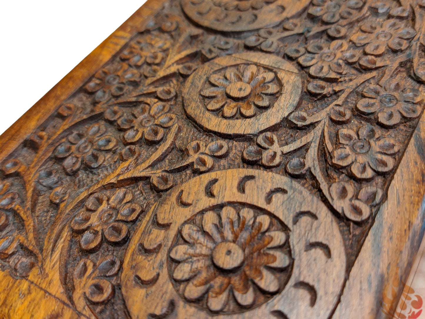 Wooden Box/jewellery box/steampunk design/ floral gift box/ large keepsake box/ mums jewellery box/ boho chic design/flower box/large inlaid - Easterninspiration