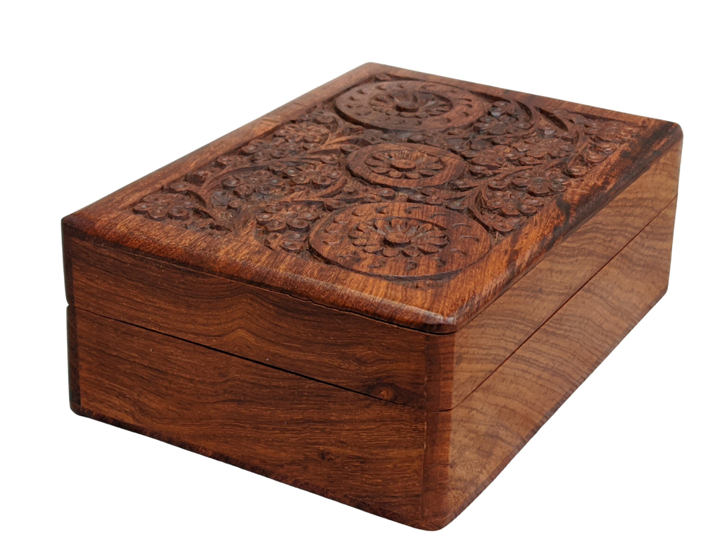 Wooden Box/jewellery box/steampunk design/ floral gift box/ large keepsake box/ mums jewellery box/ boho chic design/flower box/large inlaid - Easterninspiration