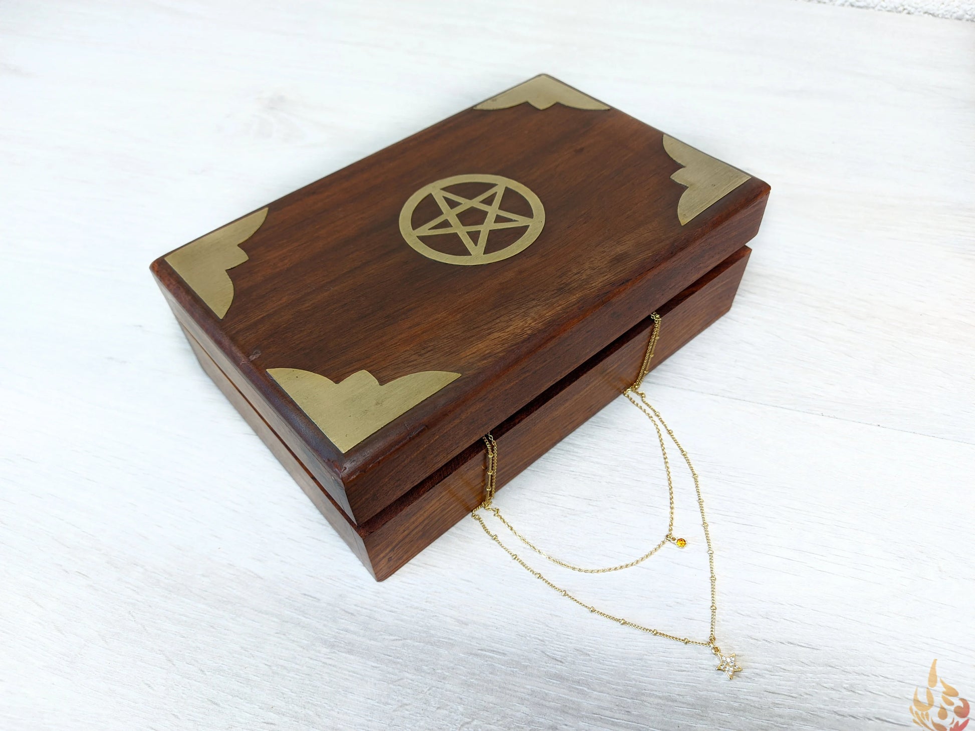 Pentagram Inlaid Altar Jewellery Box - Easterninspiration