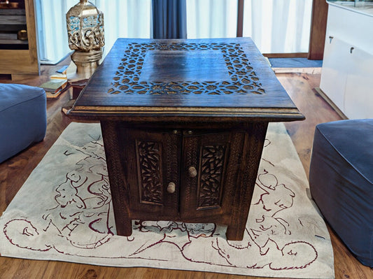 Moroccan Inspired Design Wooden Square Side table - Easterninspiration