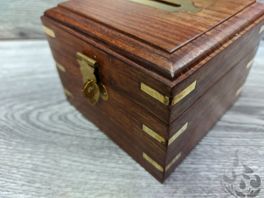 Money Box Piggy Bank Square plain Wooden great Rainy fund box - Easterninspiration