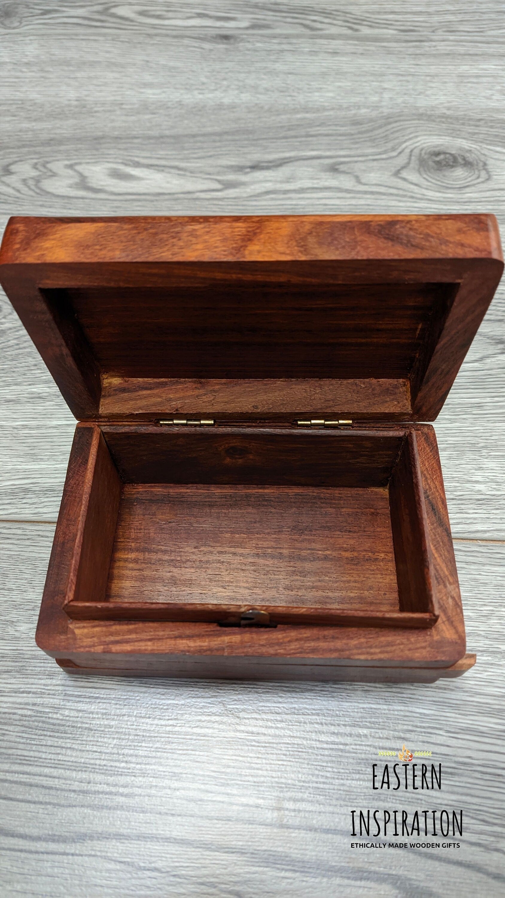 Floral Wooden small Jewellery Lock Box - Easterninspiration