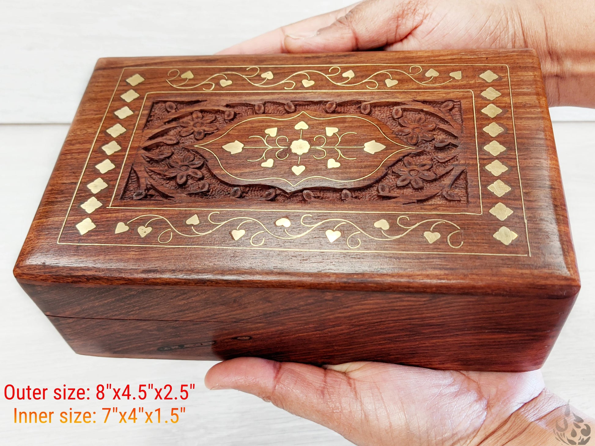 Inlaid Carved Jewellery Box - Easterninspiration