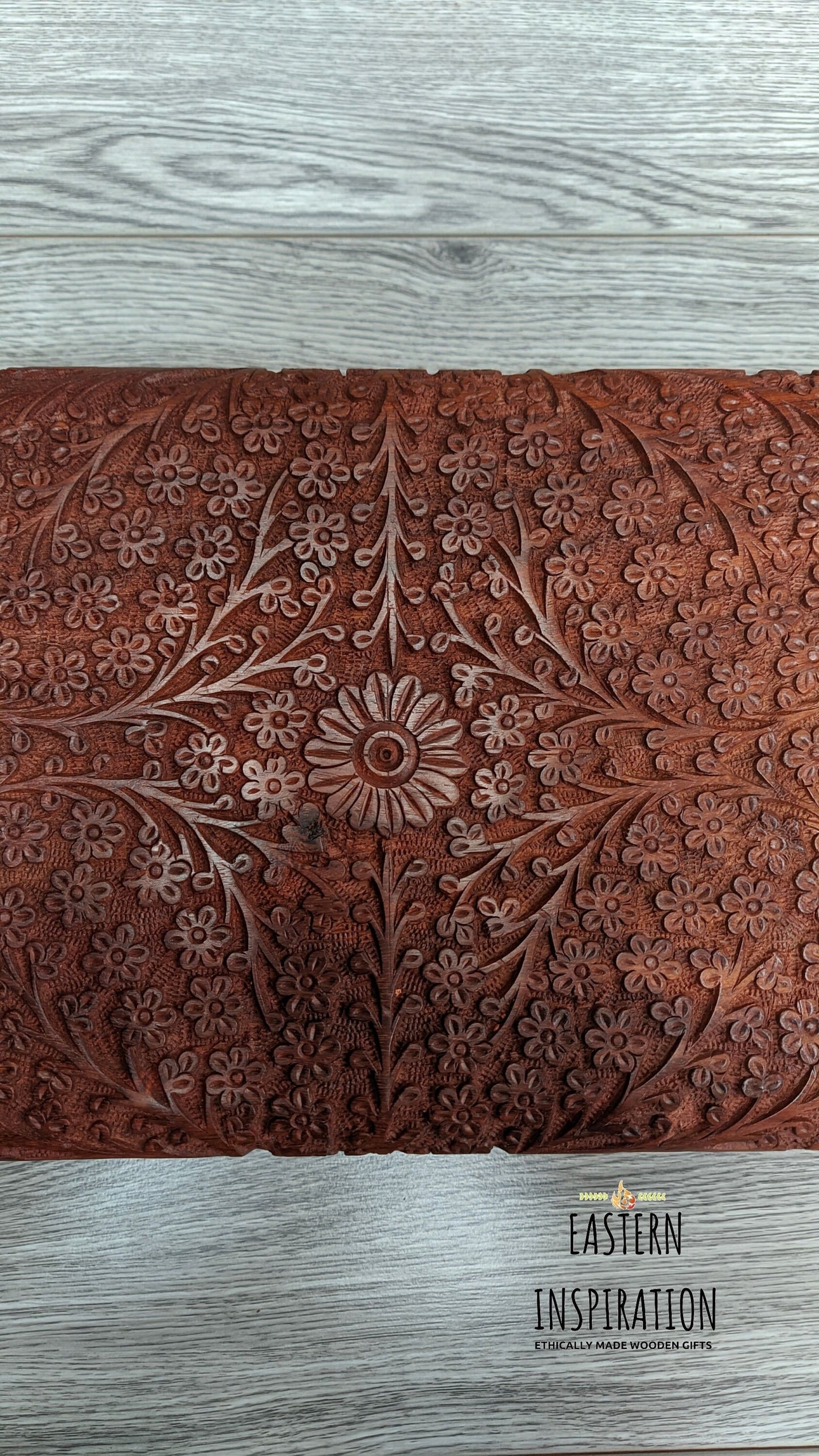 Floral fine intricately needle carved Box Great Jewellery Box - Easterninspiration