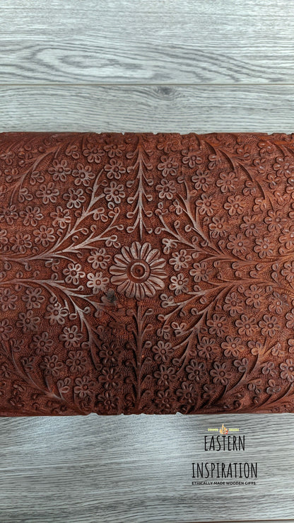 Floral fine intricately needle carved Box Great Jewellery Box - Easterninspiration