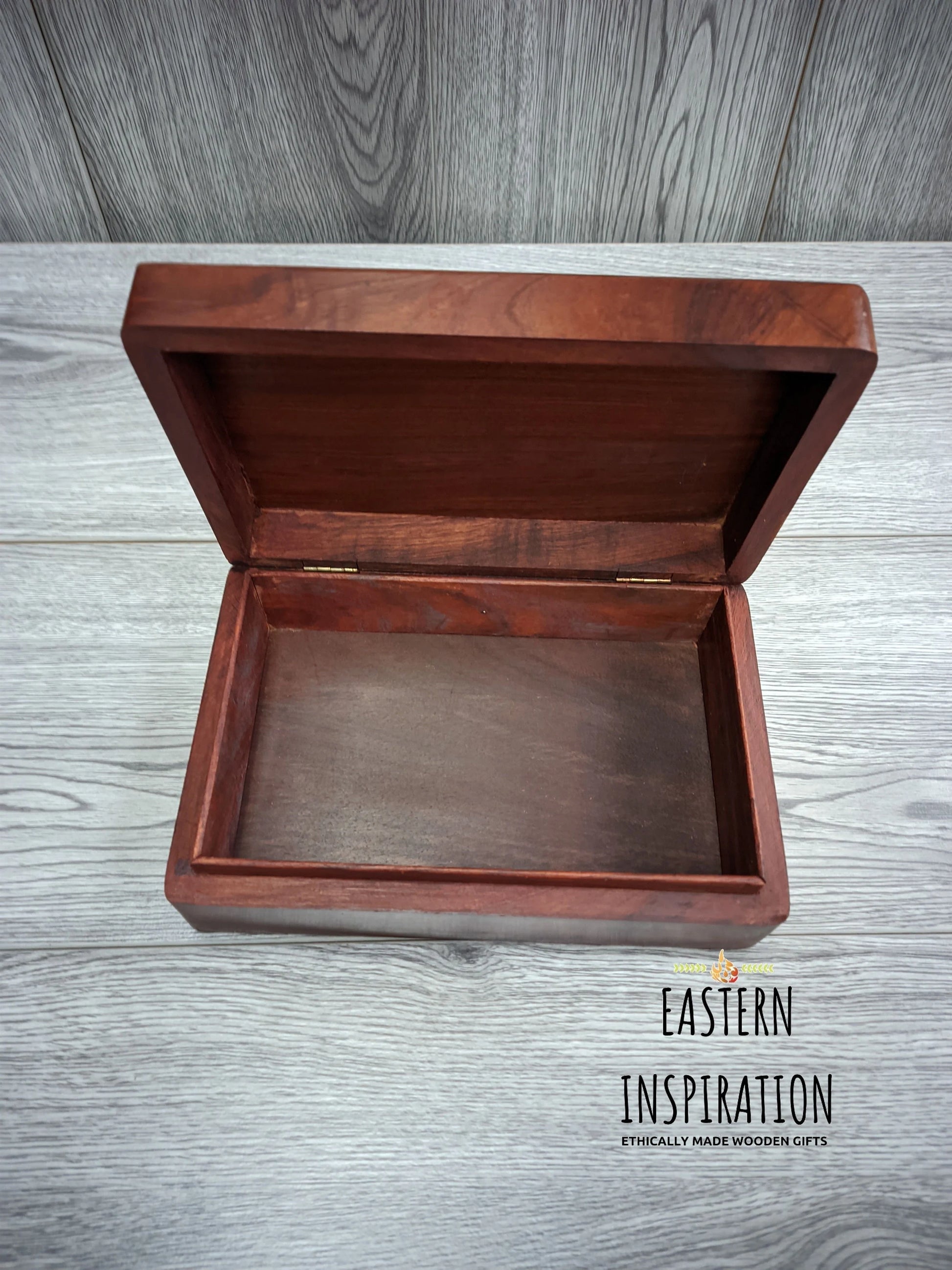 Brass Inlaid Diagonal Jewellery Box Great for Mum - Easterninspiration