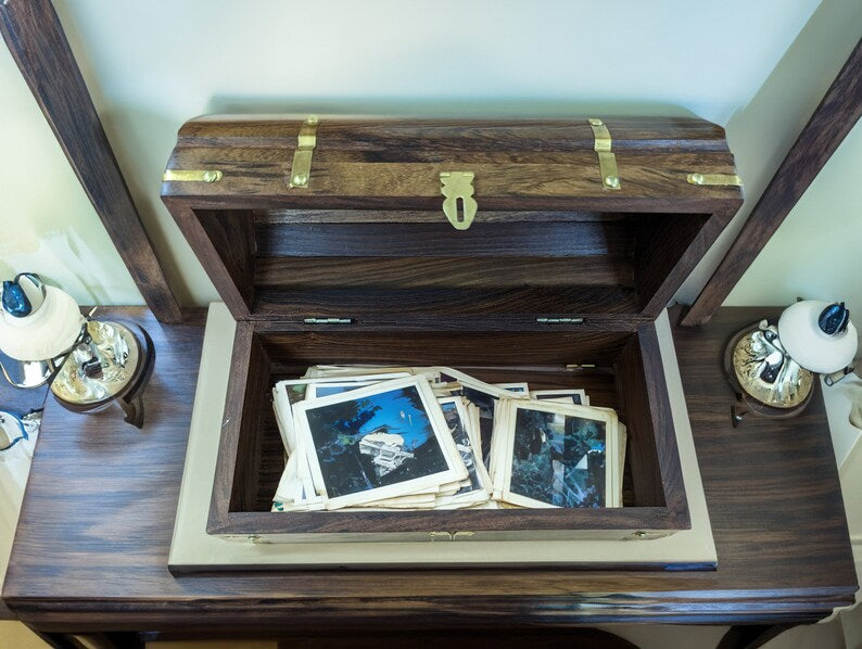 Wooden Chest Jewellery Box or Memento Keepsake Box - Easterninspiration