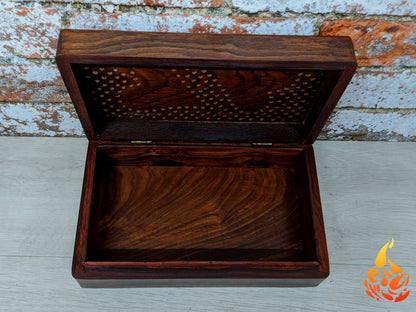 Jali Carved Wooden Heart Design Jewellery Box Perfect for your partner