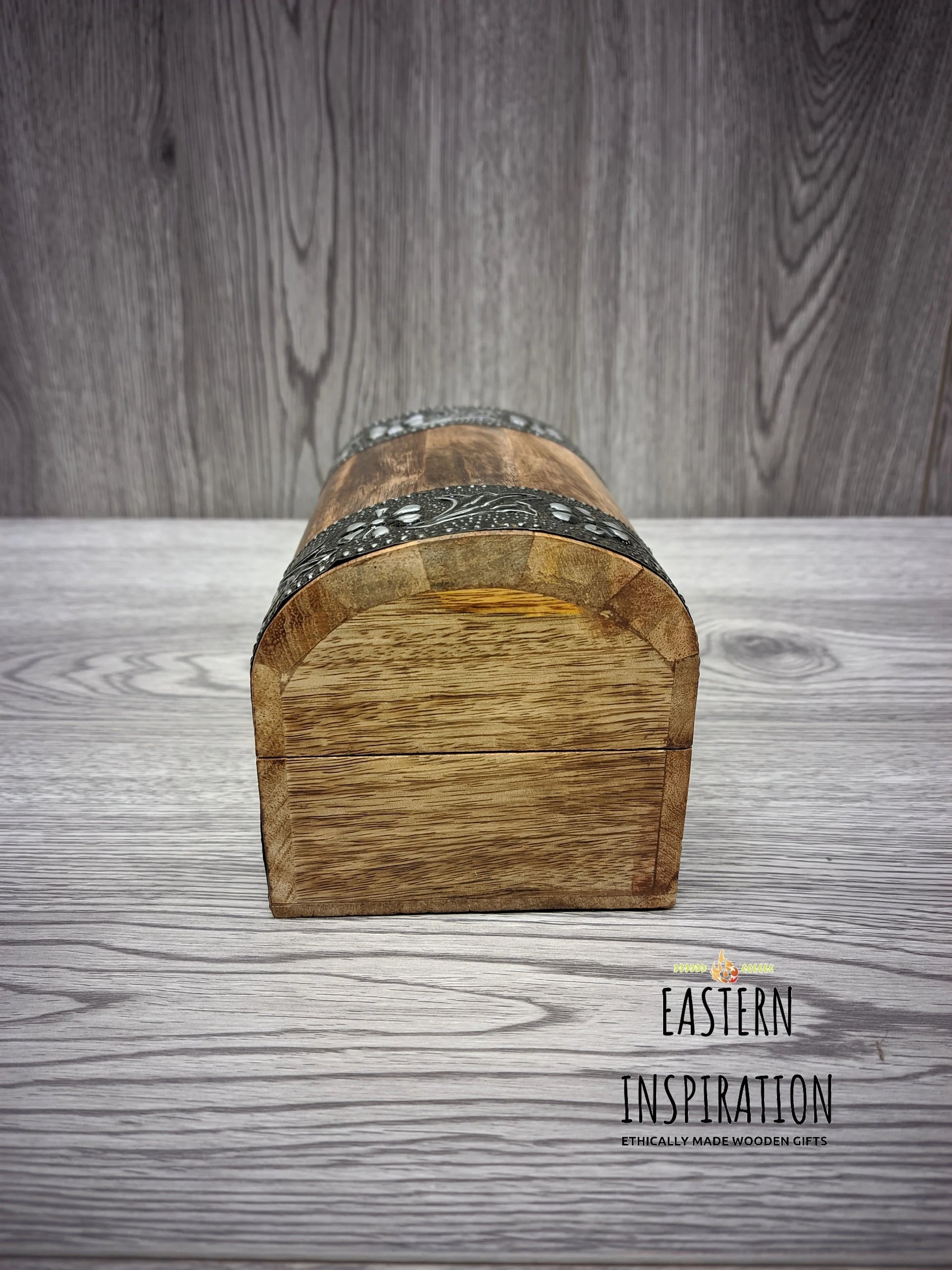 Floral embossed Wooden Dice chest Dice Box - Easterninspiration