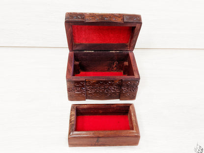 Wooden Jewellery Box With Secret Shelf - Easterninspiration