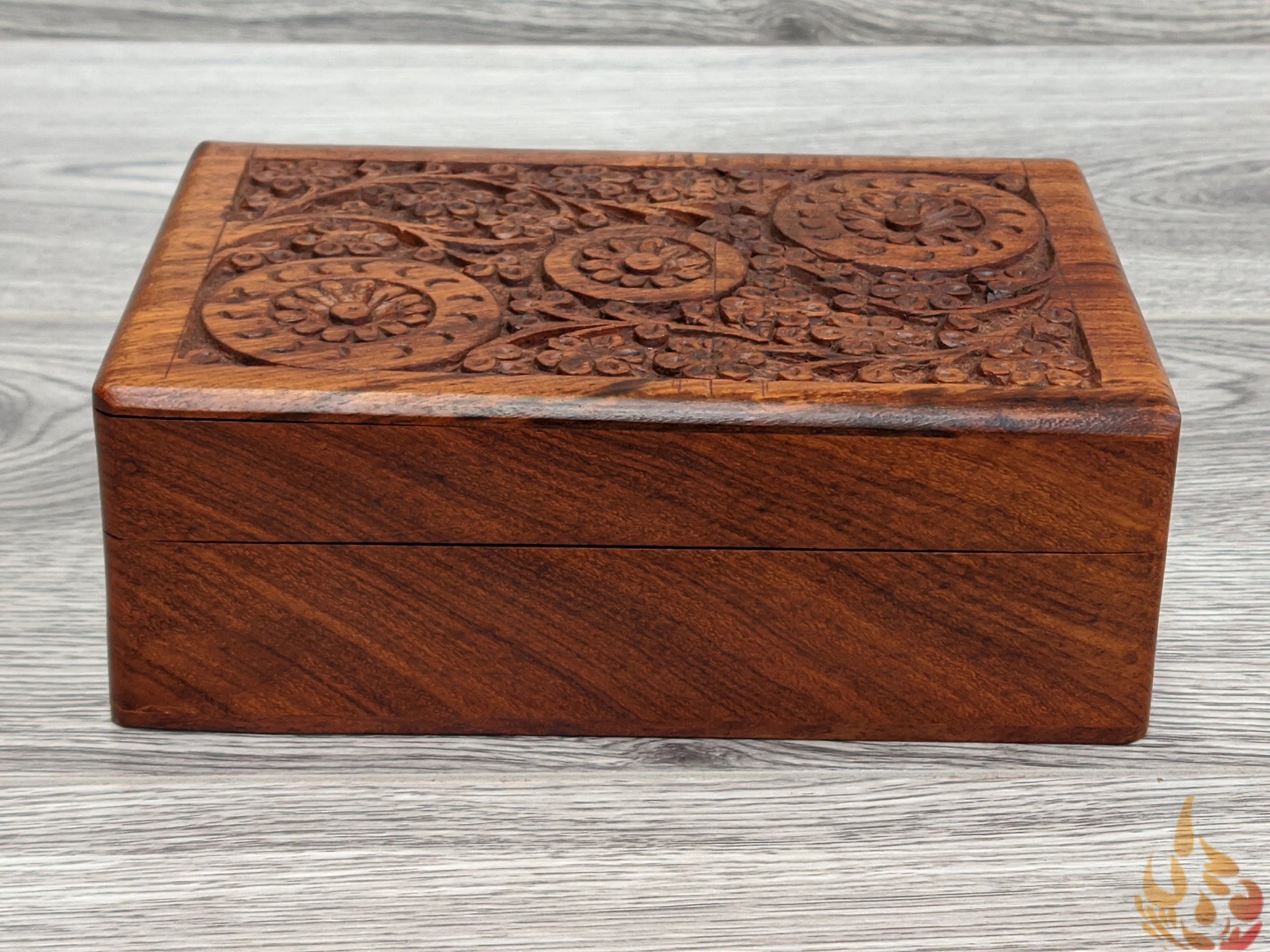 Small floral Jewellery Box With Steampunk floral design - Easterninspiration