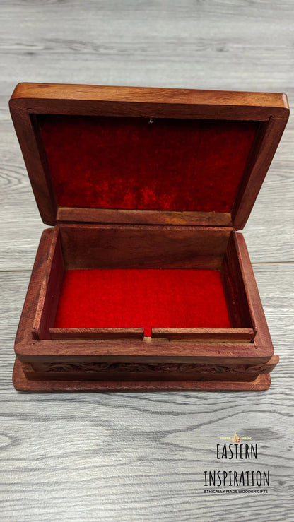 2 Elephant brass Hidden Lock Jewellery Box - Easterninspiration