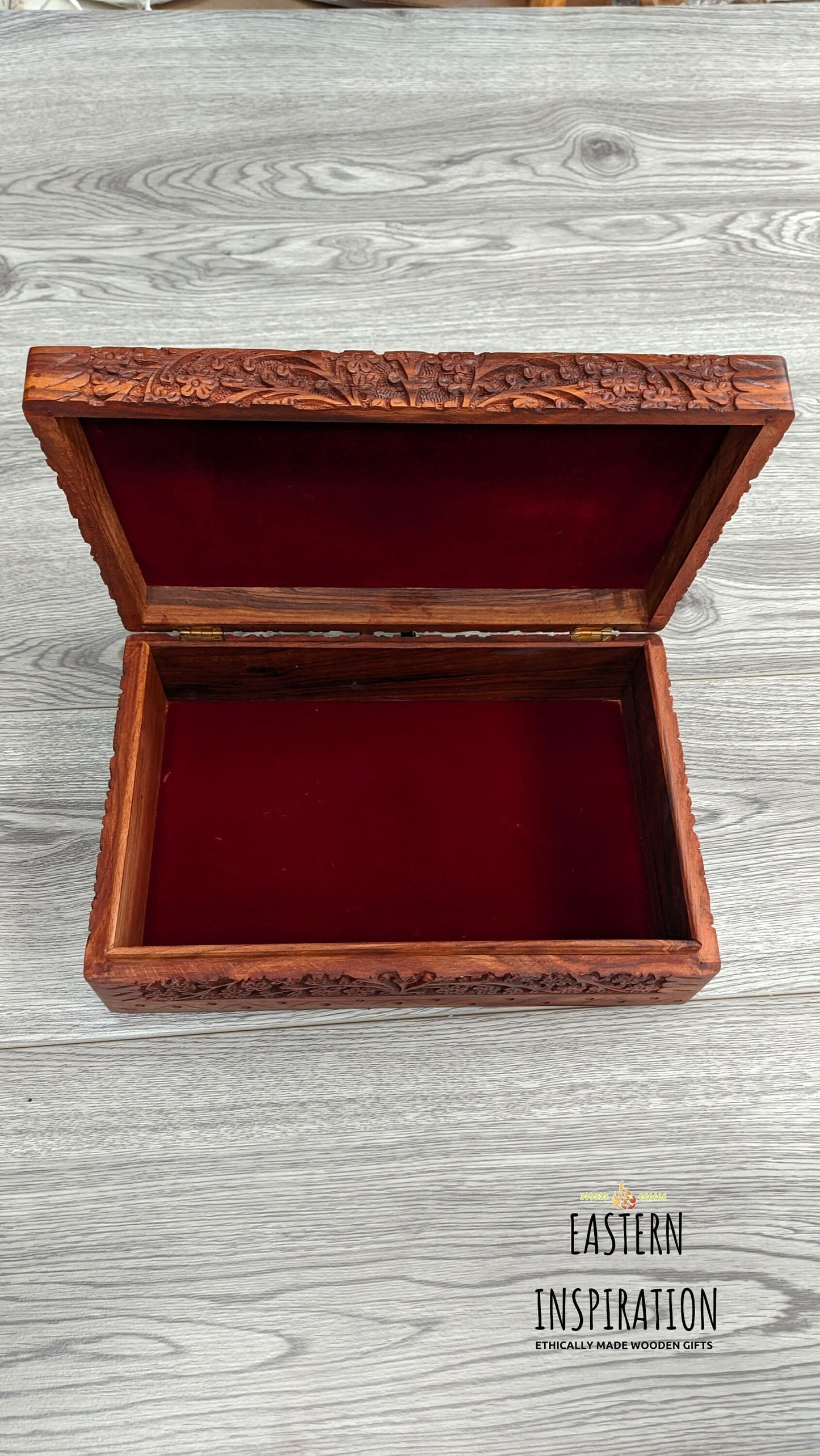 Floral fine intricately needle carved Box Great Jewellery Box - Easterninspiration