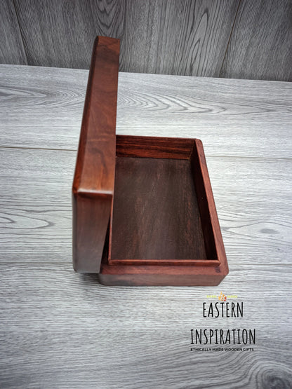 Brass Inlaid Diagonal Jewellery Box Great for Mum - Easterninspiration