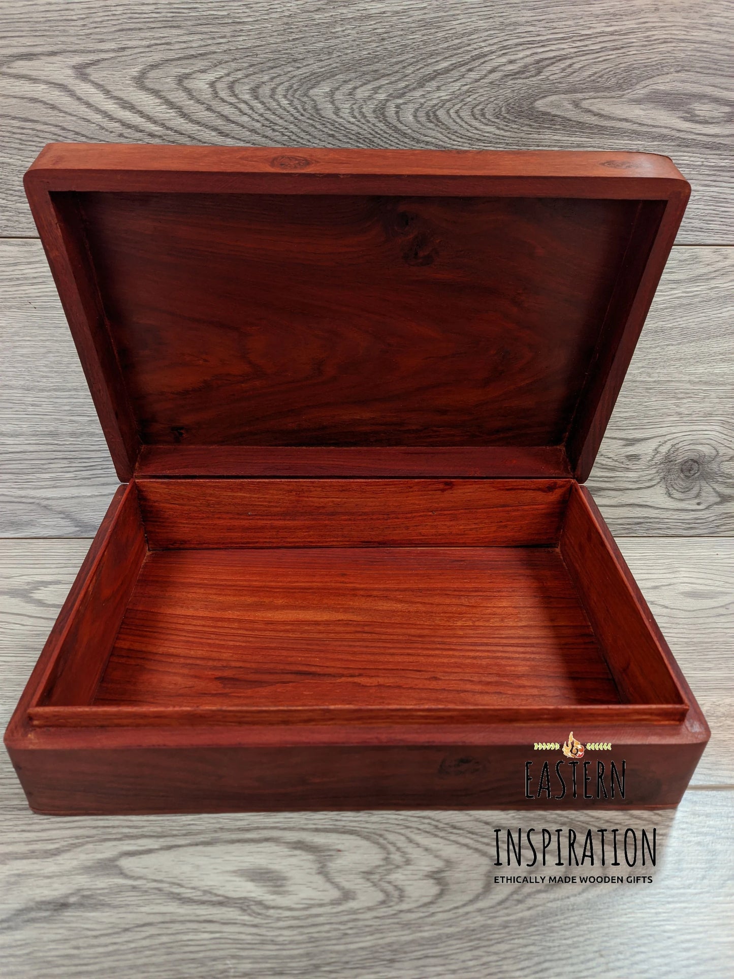 Carved Floral wooden Jewellery Box