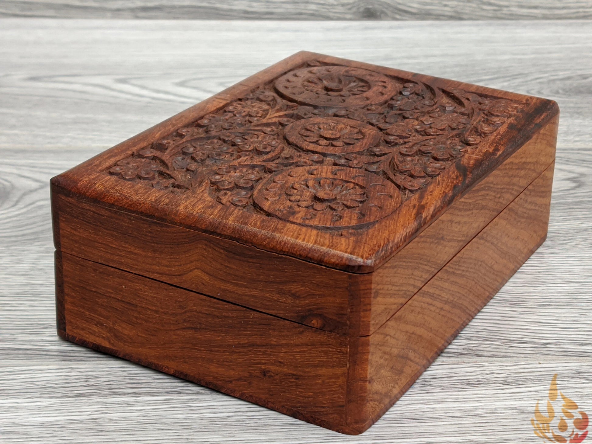 Small floral Jewellery Box With Steampunk floral design - Easterninspiration