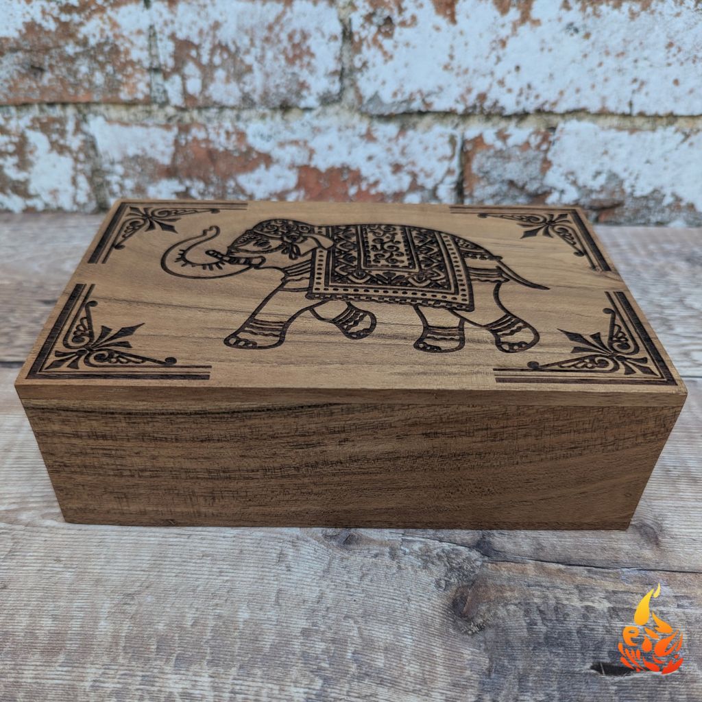 Rustic Wooden Elephant Box