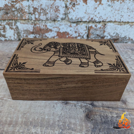 Rustic Wooden Elephant Box