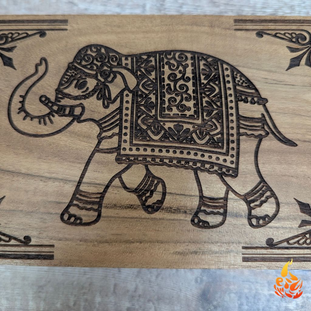 Rustic Wooden Elephant Box