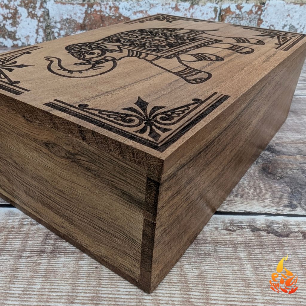 Rustic Wooden Elephant Box