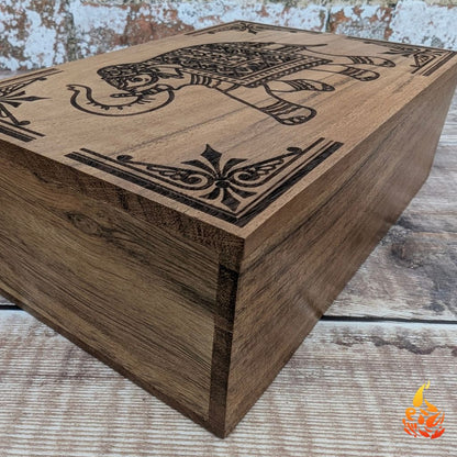 Rustic Wooden Elephant Box