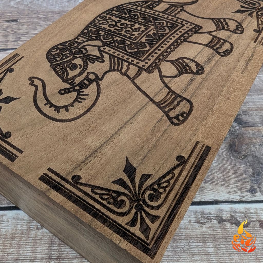 Rustic Wooden Elephant Box