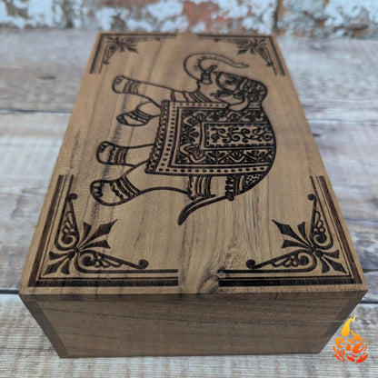 Rustic Wooden Elephant Box
