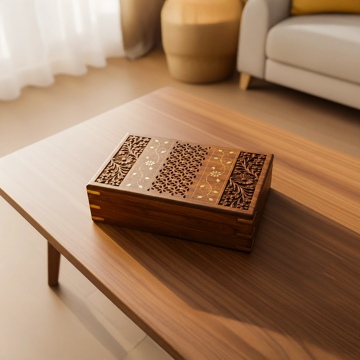 Large Wooden Wedding Memento Keepsake Box - Easterninspiration