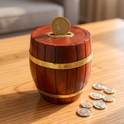 Handmade Barrel Piggy Bank for Kids And Adults Boho Decor Boho Gifts - Easterninspiration