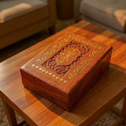 Inlaid Carved Jewellery Box - Easterninspiration
