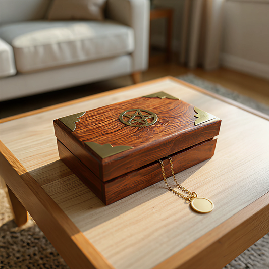 Pentagram Inlaid Altar Jewellery Box - Easterninspiration