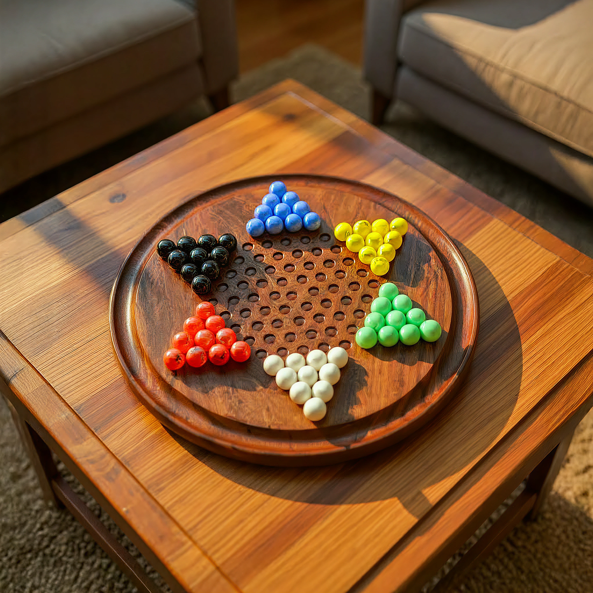Retro Marble Chinese Checkers Game - Easterninspiration