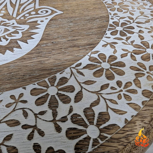 Rustic Three Legged Fatima Hand Side Table