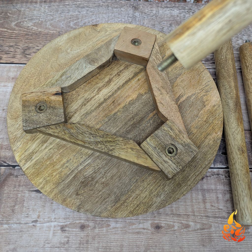 Rustic Three Legged Tree Of Life Side Table