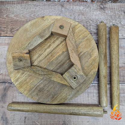 Rustic Three Legged Tree Of Life Side Table
