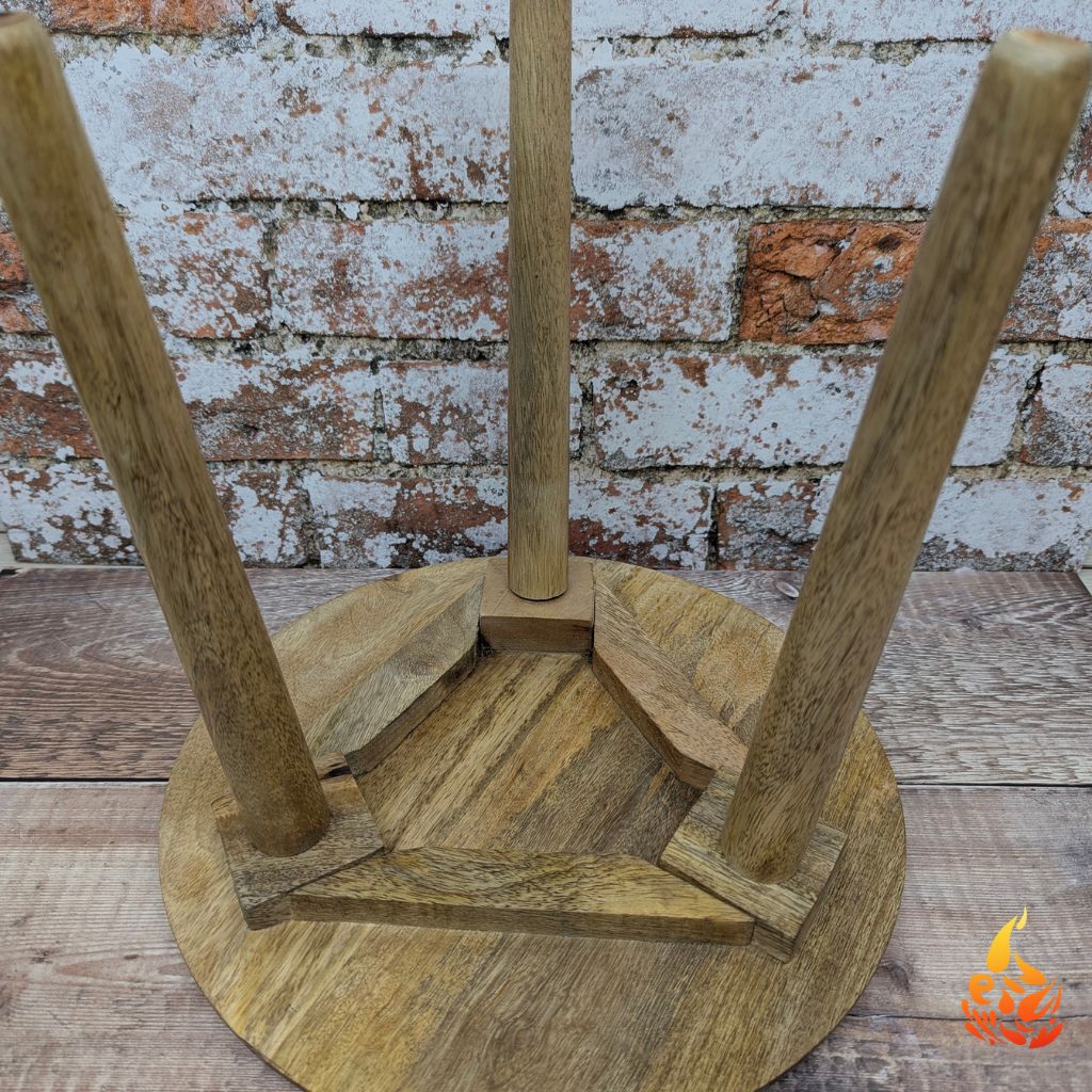Rustic Three Legged Tree Of Life Side Table