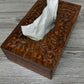 Floral carved/adult gifts/ tissue holder cover/tissue box cover/coffee table dining room napkin holder/living room decor/Wooden gifts - Easterninspiration