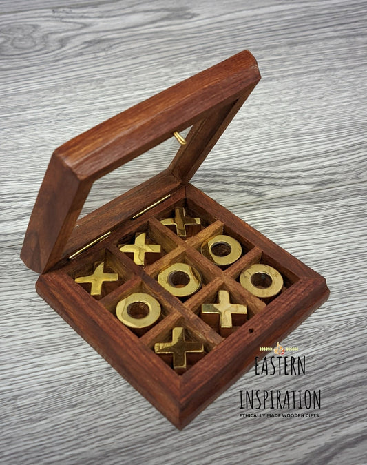 noughts and crosses game set for kids/Boho Decor/ strategy game/for kids/ kids gift/kids game/mini game set/kid gifts/Wooden gifts - Easterninspiration