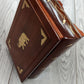 Decorative elephant wooden cigar box wooden jewelry box jewelry box brown wooden box brown groomsmen gift mantelpiece decor brass inlay - Easterninspiration